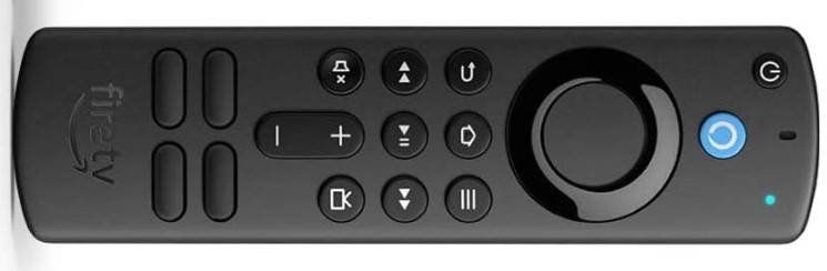 O controle remoto do Fire TV Stick. (Imagem: Reprodução/Amazon)