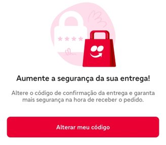 A opção de alterar o código do iFood já aparece para os usuários do app. (Imagem: André Dias/TecMundo/Reprodução)