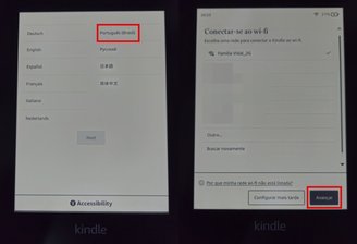 Configuração inicial do Kindle (Imagem: Felipe Vidal/TecMundo)