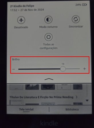 Modo Escuro do Kindle também pode ser mais confortável para certos usuários (Imagem: Felipe Vidal/TecMundo)