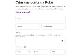 A conta Roku é gratuita. (Imagem: Roku/Divulgação)