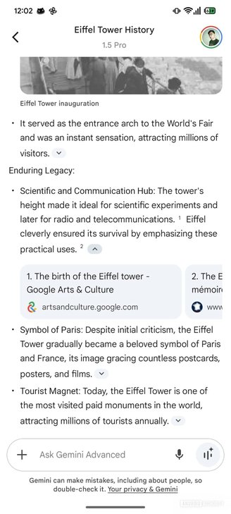 Cada afirmação do Gemini será associada a um artigo disponível na web, facilitando a checagem de informações. (Fonte: Android Authority/Reprodução)