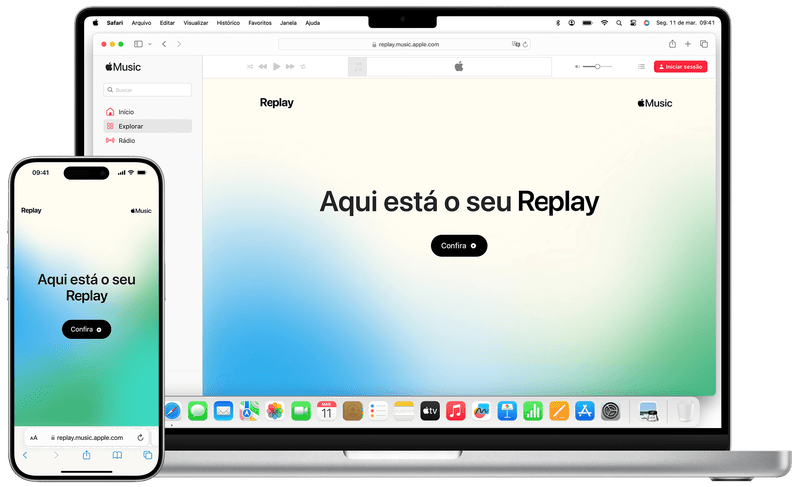 O Apple Music Replay 2024 está disponível no site oficial da plataforma. (Fonte: Apple/Reprodução)