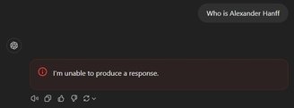 Por algum motivo inexplicado, o ChatGPT não pode falar sobre algumas pessoas específicas 1 O ChatGPT se nega a dar respostas sobre indivíduos específicos. (Fonte: Igor Almenara/TecMundo)