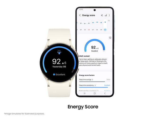 A One UI Watch 6 agora está disponível para o Galaxy Watch 5 e Watch FE. (Fonte: Samsung/Divulgação)