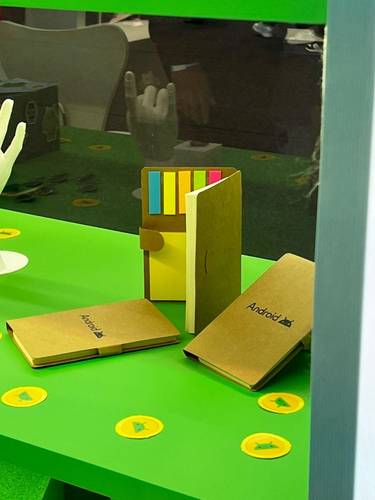 O estande do Android também tem vários mimos para os visitantes. (Imagem: Thayna Cruz/TecMundo)