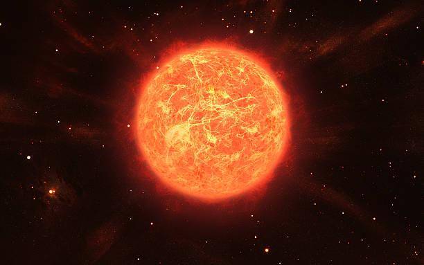 Representação artística de uma estrela mais massiva que o Sol.