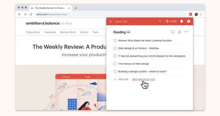 O Todoist. (Imagem: Reprodução/Chrome Web Store)