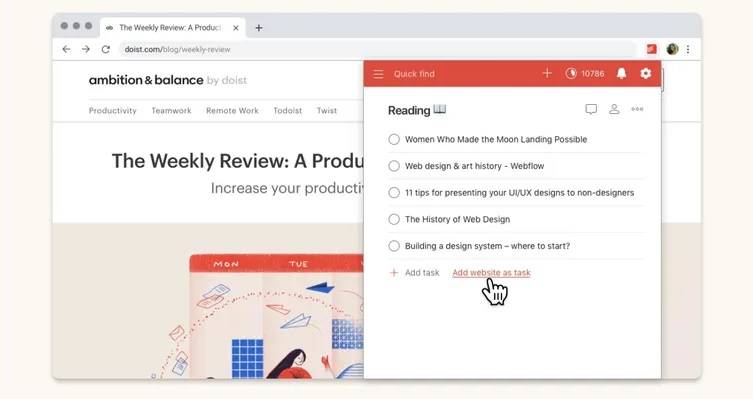 O Todoist. (Imagem: Reprodução/Chrome Web Store)