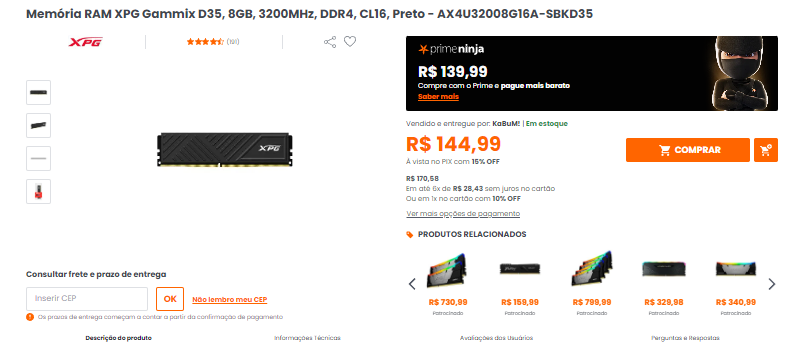 Memória RAM DDR4