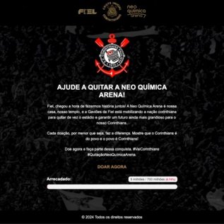 Imagem de Vaquinha do Corinthians: mais de 200 sites falsos já foram derrubados