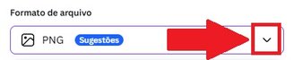 Clique no ícone da seta para visualizar mais opções de arquivos
