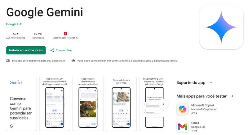 O Gemini Live conta com versões para iOS e Android