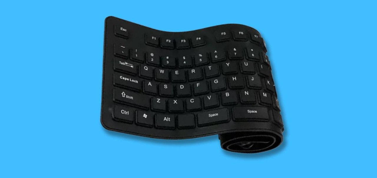 Vale a pena ter um Teclado Flexível? Veja opção por menos de R$50 na Shopee