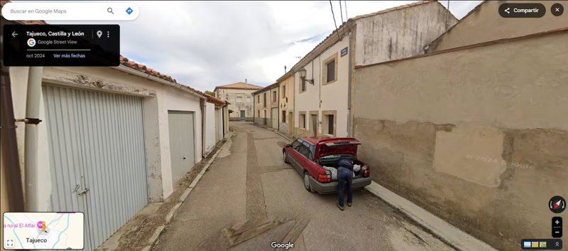 A imagem do Google Street View que chamou a atenção das autoridades. (Imagem: El País/Reprodução)