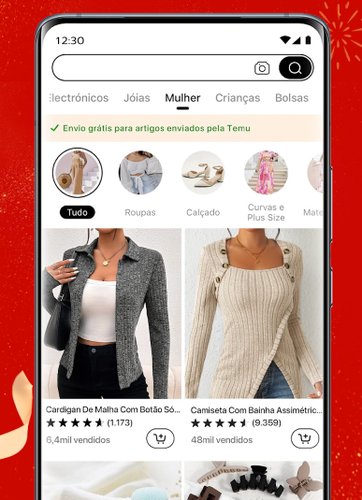 A chegada do TEMU ao Brasil chacoalhou o mercado, e o app é reflexo disso. (Fonte: TEMU/Divulgação)