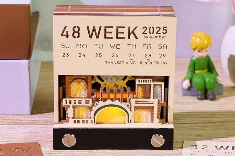 Calendário 3D com LED