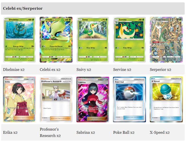 Cartas necessárias para o deck do Celebi Ex em Pokémon TCG Pocket.