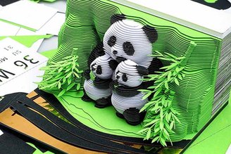 Calendário 3D Panda