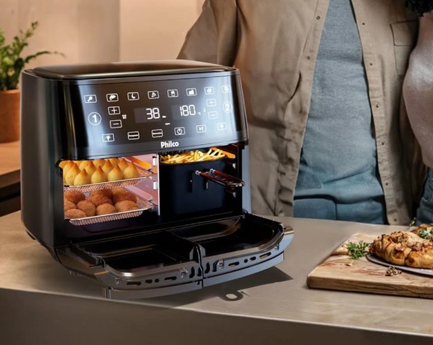 A airfryer 4 em 1 com 14 litros. (Imagem: Philco/Reprodução)