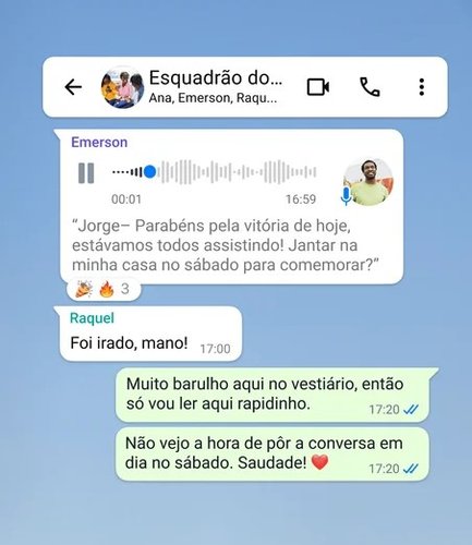 As transcrições de áudio são liberadas para todos desde novembro. (Fonte: WhatsApp/Divulgação)