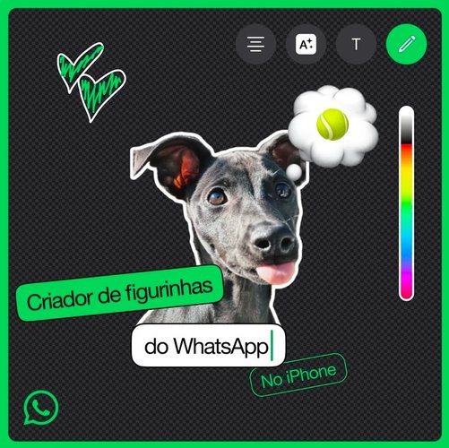 O WhatsApp ganhou um criador de figurinhas nativo no Android e no iOS. (Fonte: WhatsApp/Reprodução)