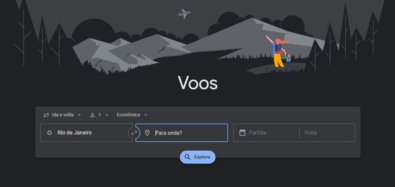 Como pesquisar no Google Flights?