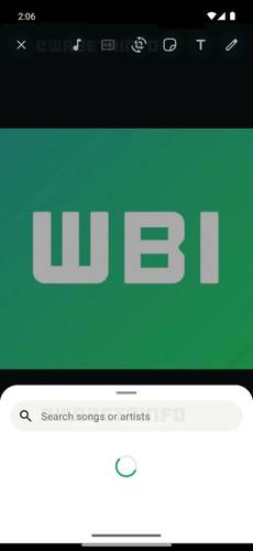 Você poderá adicionar músicas ao Status de forma nativa. (Fonte: WABetaInfo/Reprodução)