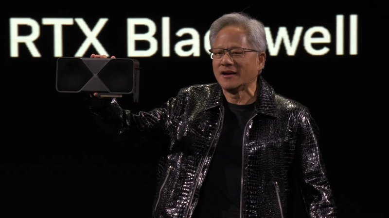 CEO da Nvidia, Jensen Huang, anunciou as RTX 50 com foco em inteligência artificial (Imagem: Nvidia)