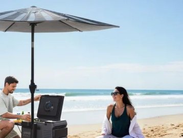 Anker lança guarda-sol com painel solar para energizar celular e até cooler