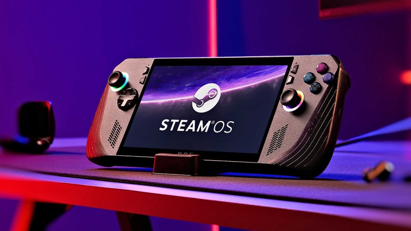 Valve confirmou no ano passado que lançará o SteamOS para o ROG Ally, principal concorrente do Steam Deck.