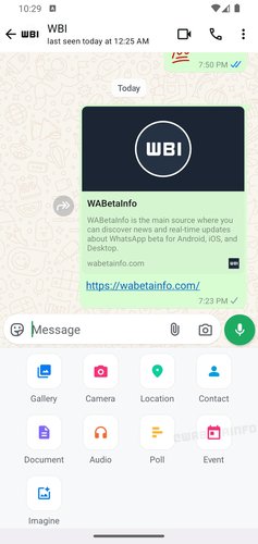 O WhatsApp vai permitir criar eventos em chats individuais. (Fonte: WABetaInfo/Reprodução)