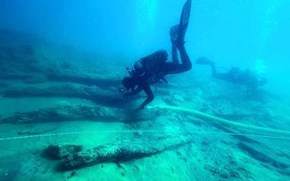 Naufrágio próximo da Sicília onde teriam sido encontrados lingotes de oricalco. (Fonte: Soprintendenza del Mare)