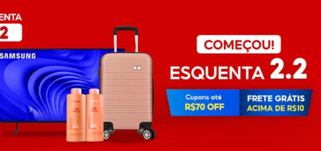 Esquenta 2.2 na Shopee: veja notebooks, fones e mais produtos com até 70% OFF e cupom exclusivo; aproveite! 