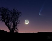 Hoje tem festa no céu: 'Lua do Lobo' encontra cometa mais brilhante do ano