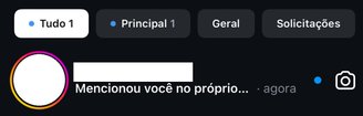 É preciso procurar o perfil que mencionou você através das mensagens diretas