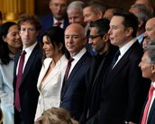 Apoio de peso: Musk, Zuck, Bezos e outros CEOs de big techs encontram Trump na posse