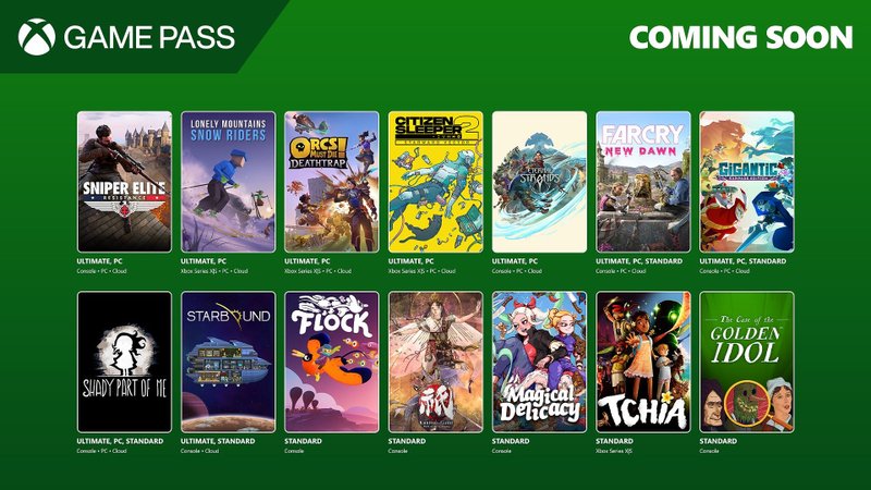 Lista de novos jogos que chegam em janeiro de 2025 ao Xbox Game Pass.