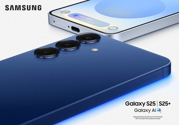 Material vazado também confirma visual sóbrio dos Galaxy S25 e S25+ (Imagem: Evan Blass/Reprodução)