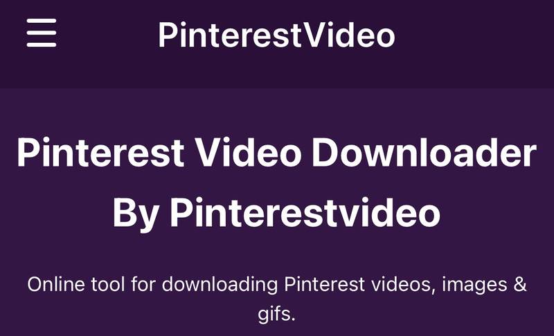 Acesse o site do PinterestVideo para baixar o vídeo desejado