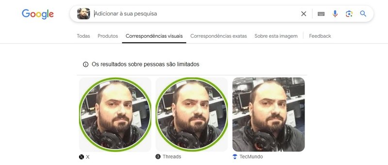 Irão surgir diversas imagens similares a que você selecionou