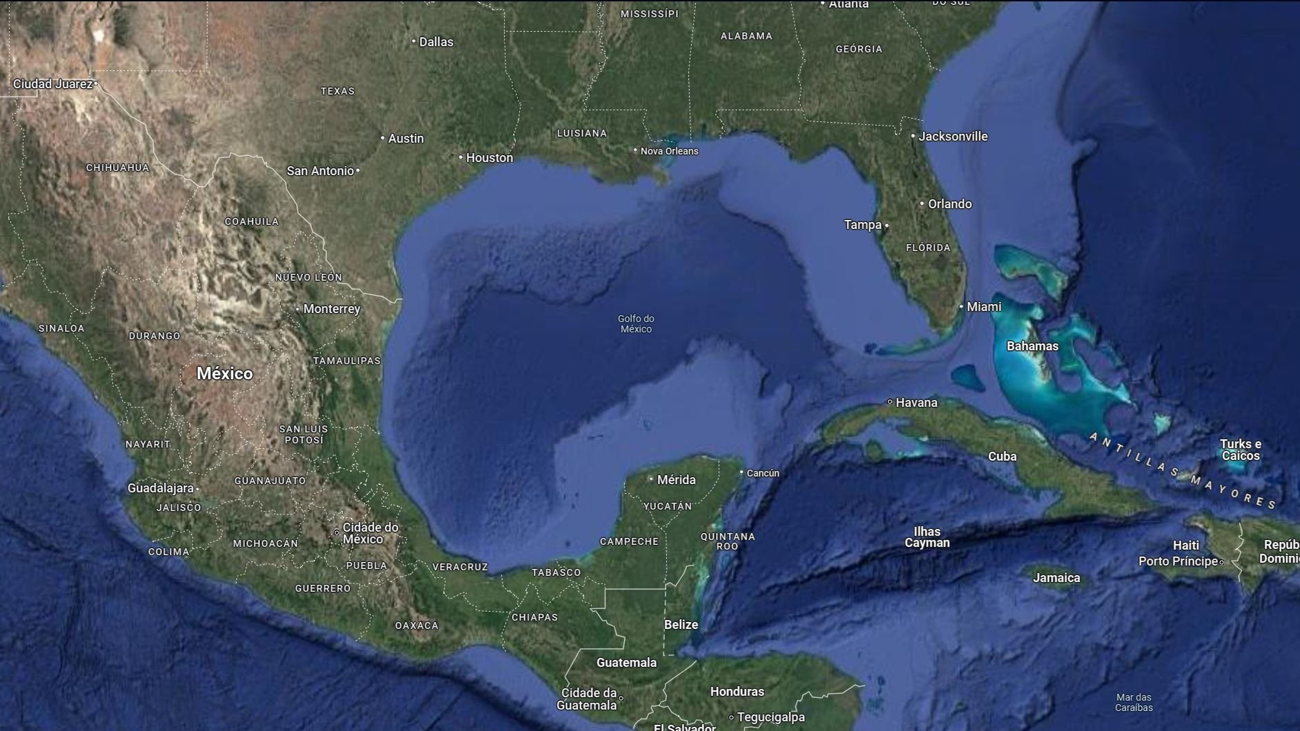 Imagem de Maps nos EUA mudará nome do Golfo do México para ‘Golfo da América’