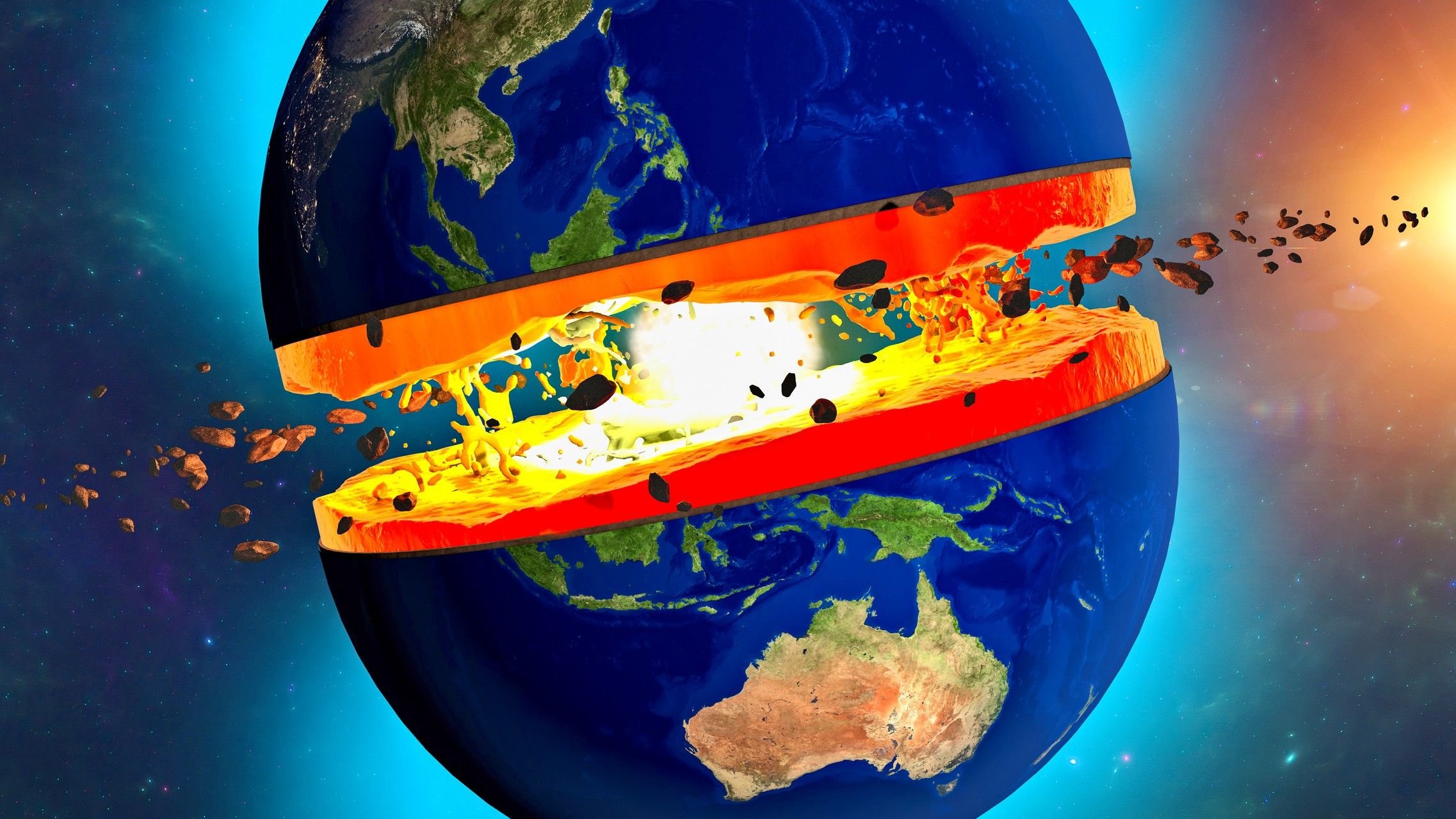 Imagem de Estudo analisa 'ilhas' gigantescas nas profundezas da Terra; entenda