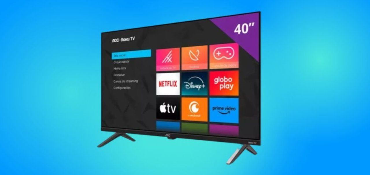 Smart TV 40'' AOC por menos de R$1.230 na Shopee; veja oferta