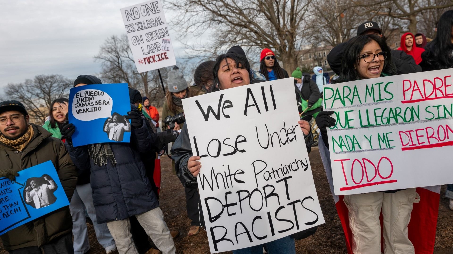 Manifestantes em Nova York protestam contra as medidas anti-imigrantes