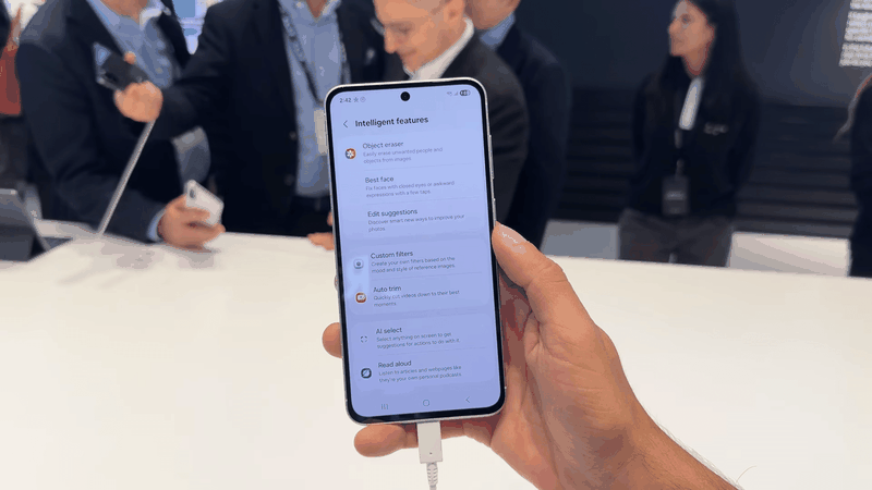 Menu de configurações de inteligência articial do Galaxy A56