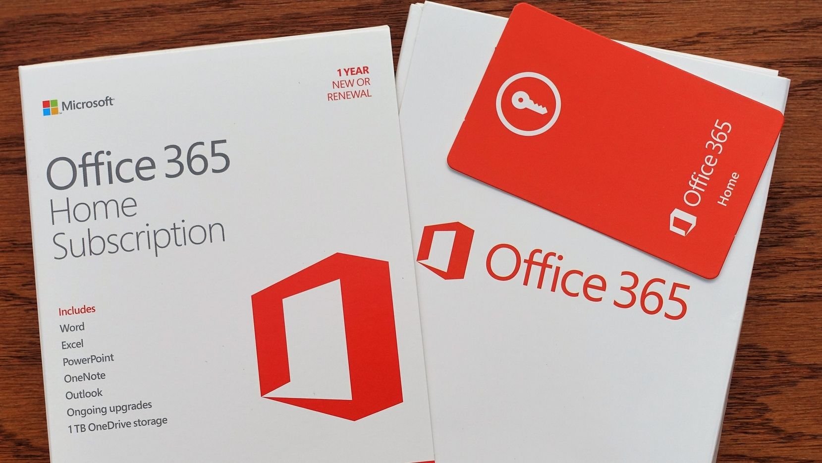 Foto de uma chave física do Office 365