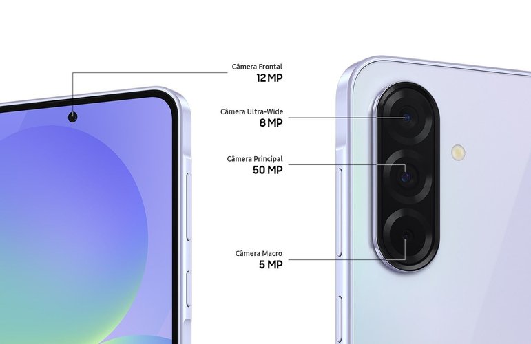 Conjunto de câmeras presente no Galaxy A36