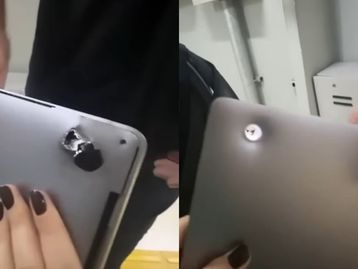 MacBook atua como 'colete à prova de bala' e salva motociclista em SP; confira