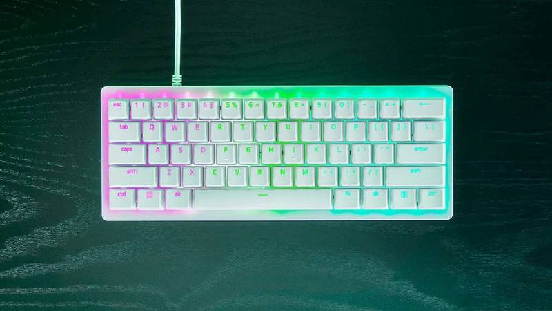 Teclado Huntsman V3 Pro Mini branco da Razer